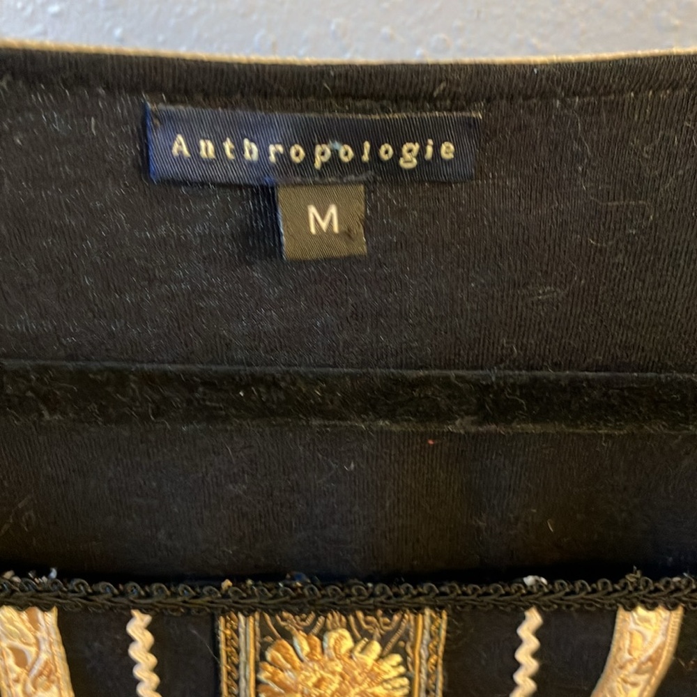 Anthropologie Shirt Gold Detailing Yet Casual Van Dress Up With Jewelry M! - Picture 7 of 8